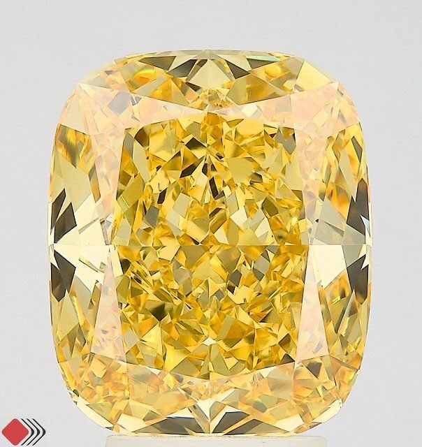 Loose Diamond - CUSHION MODIFIED 5.07ct Fancy Vivid Yellow VVS2: Loose Diamond - CUSHION MODIFIED 5.07ct Fancy Vivid Yellow VVS2 Source: This is a real non-mined Diamond that has been grown in a lab Shape: CUSHION MODIFIED Carats: 5.07 Color: Fancy Vivid Yellow Cer