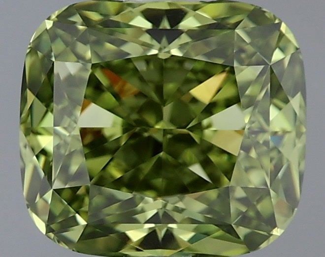 Loose Diamond - CUSHION MODIFIED 1.12ct Fancy Vivid Green VVS2: Loose Diamond - CUSHION MODIFIED 1.12ct Fancy Vivid Green VVS2 Source: This is a real non-mined Diamond that has been grown in a lab Shape: CUSHION MODIFIED Carats: 1.12 Color: Fancy Vivid Green Certi