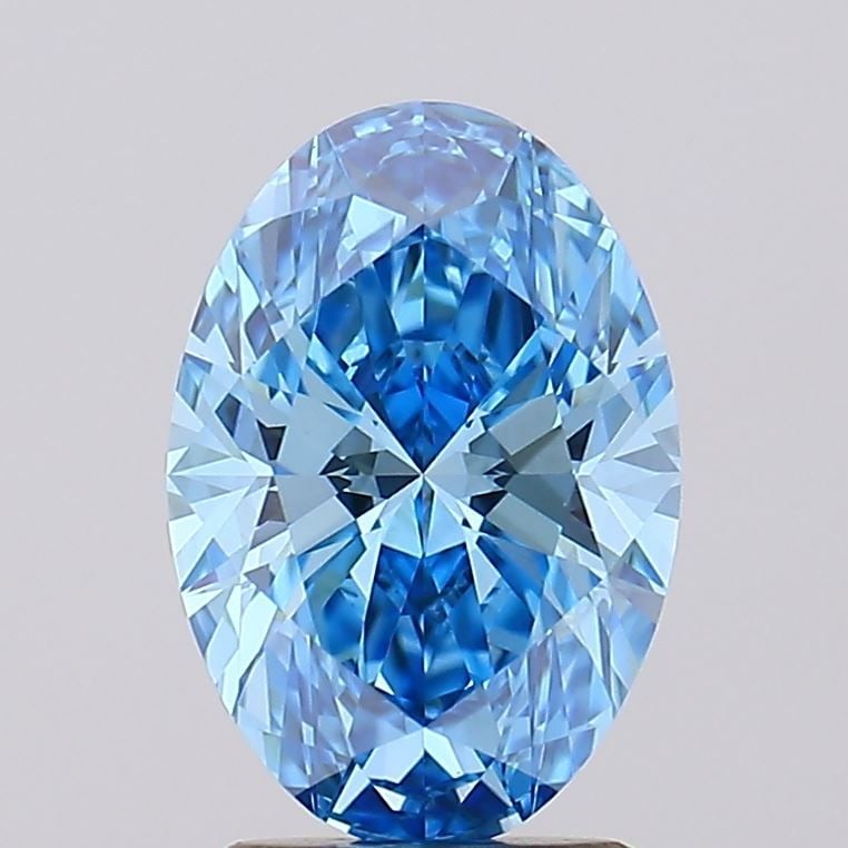Loose Diamond - OVAL 2.08ct Fancy Vivid Blue VS1: Loose Diamond - OVAL 2.08ct Fancy Vivid Blue VS1 Source: This is a real non-mined Diamond that has been grown in a lab Shape: OVAL Carats: 2.08 Color: Fancy Vivid Blue Certification: IGI Video: