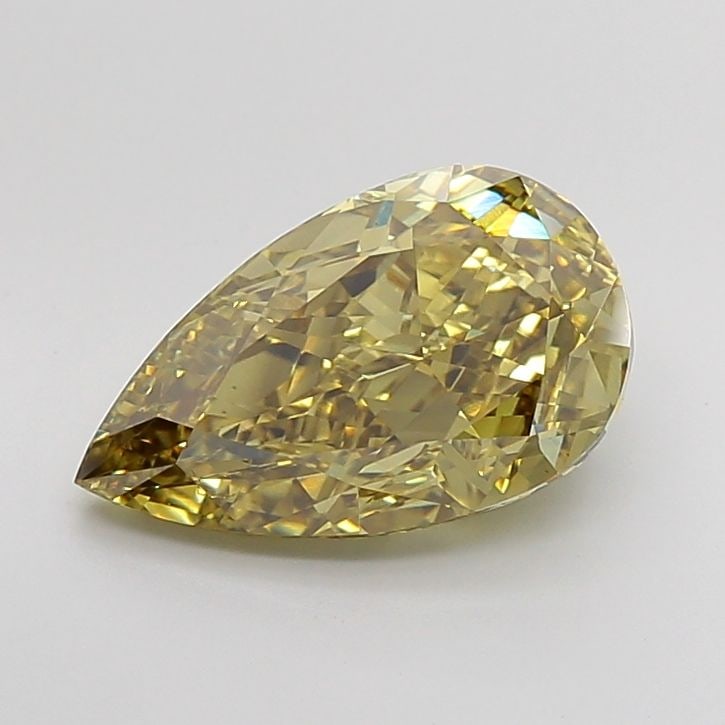 Loose Diamond - PEAR 5.1ct Fancy Intense Gray Yellow VS1: Loose Diamond - PEAR 5.1ct Fancy Intense Gray Yellow VS1 Source: This is a real non-mined Diamond that has been grown in a lab Shape: PEAR Carats: 5.1 Color: Fancy Intense Gray Yellow Certification: I