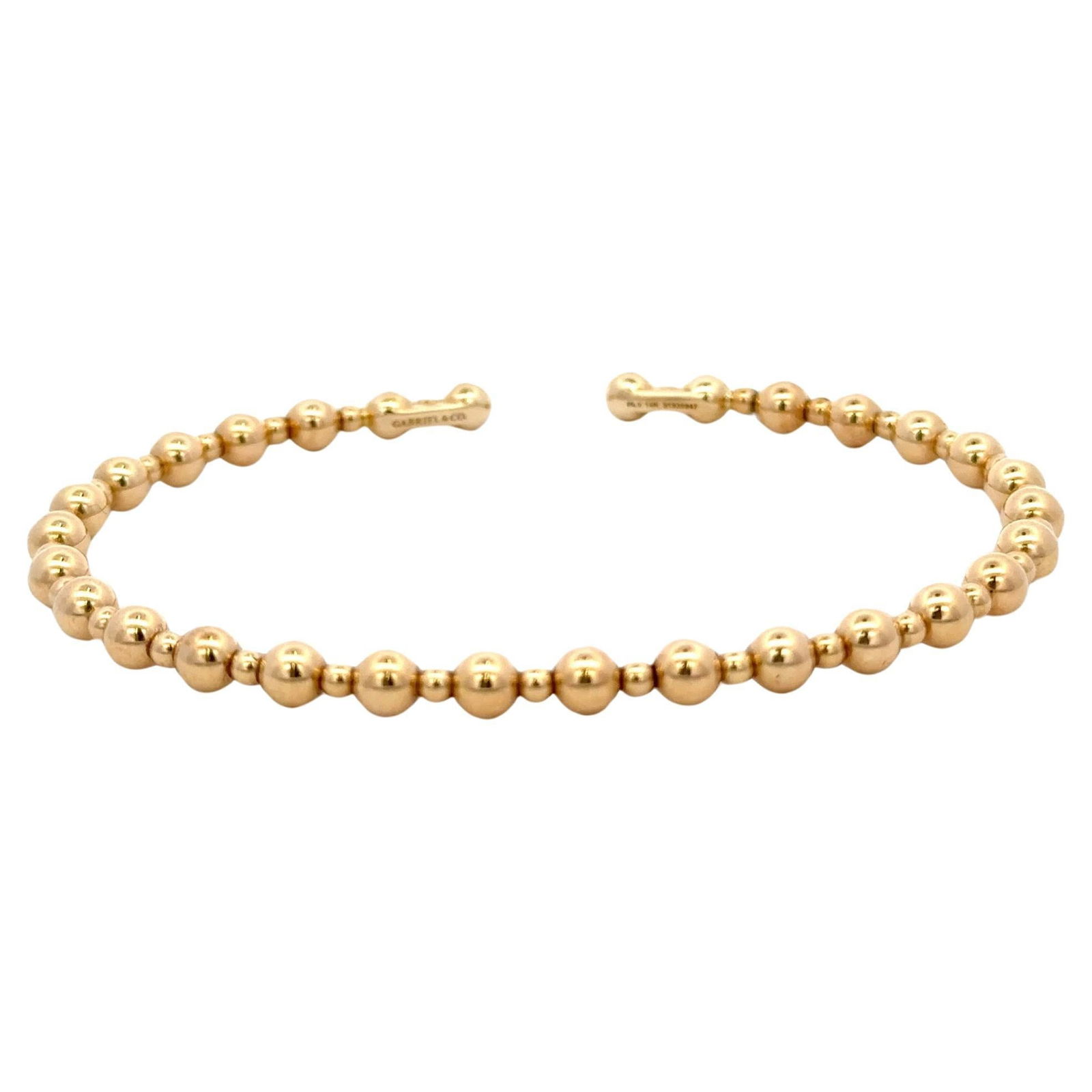Harbor Diamonds 14K Yellow Gold Stackable Cuff Bracelet 2.5 in: Harbor Diamonds 14K Yellow Gold Stackable Cuff Bracelet 2.5 in This stunning stackable cuff bracelet is crafted from 14 karat yellow gold, showcasing a contemporary design with charming ball motifs. W