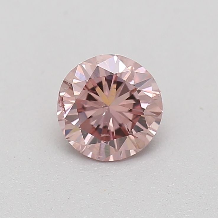 Loose Diamond - ROUND 0.25ct Fancy Orangey Pink SI2: Loose Diamond - ROUND 0.25ct Fancy Orangey Pink SI2 Source: Natural Shape: ROUND Carats: 0.25 Color: Fancy Orangey Pink Certification: GIA Video: