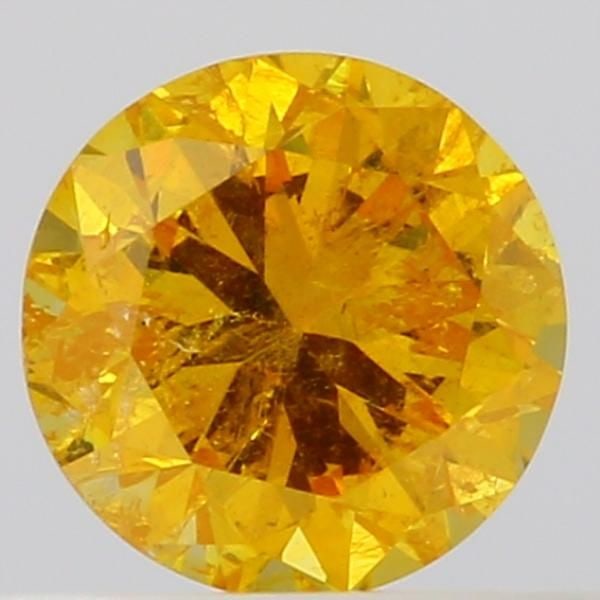 Loose Diamond - ROUND 0.45ct Fancy Vivid Orangey Yellow: Loose Diamond - ROUND 0.45ct Fancy Vivid Orangey Yellow Source: Natural Shape: ROUND Carats: 0.45 Color: Fancy Vivid Orangey Yellow Certification: GIA The Diamond Depot Guarantee: All items in this au