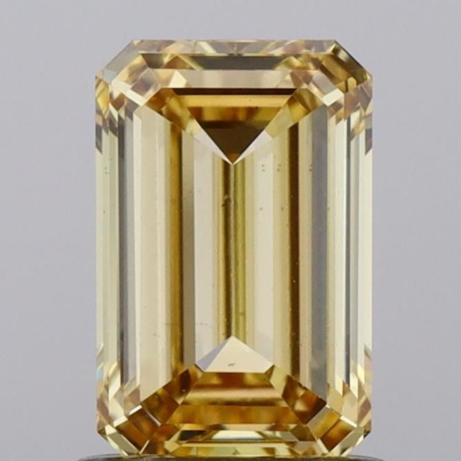 Loose Diamond - EMERALD 1.02ct Fancy Vivid Yellow VS2: Loose Diamond - EMERALD 1.02ct Fancy Vivid Yellow VS2 Source: This is a real non-mined Diamond that has been grown in a lab Shape: EMERALD Carats: 1.02 Color: Fancy Vivid Yellow Certification: NONE Vi