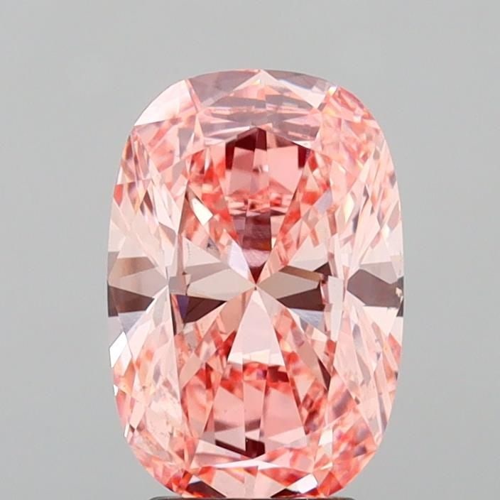 Loose Diamond - CUSHION BRILLIANT 3.02ct Fancy Vivid Pink VS2: Loose Diamond - CUSHION BRILLIANT 3.02ct Fancy Vivid Pink VS2 Source: This is a real non-mined Diamond that has been grown in a lab Shape: CUSHION BRILLIANT Carats: 3.02 Color: Fancy Vivid Pink Certif