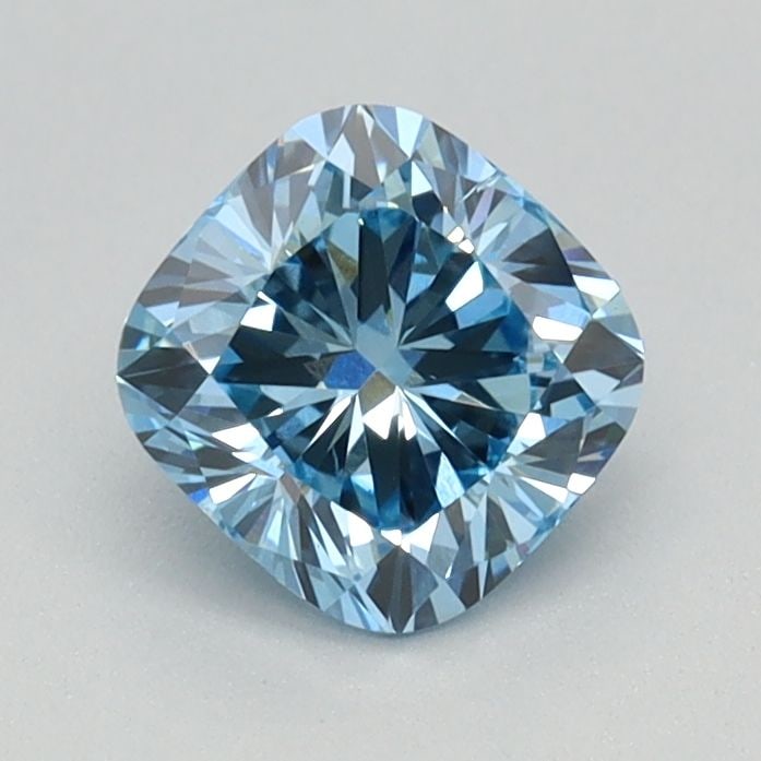 Loose Diamond - CUSHION BRILLIANT 0.77ct Fancy Intense Blue VS2: Loose Diamond - CUSHION BRILLIANT 0.77ct Fancy Intense Blue VS2 Source: This is a real non-mined Diamond that has been grown in a lab Shape: CUSHION BRILLIANT Carats: 0.77 Color: Fancy Intense Blue Ce