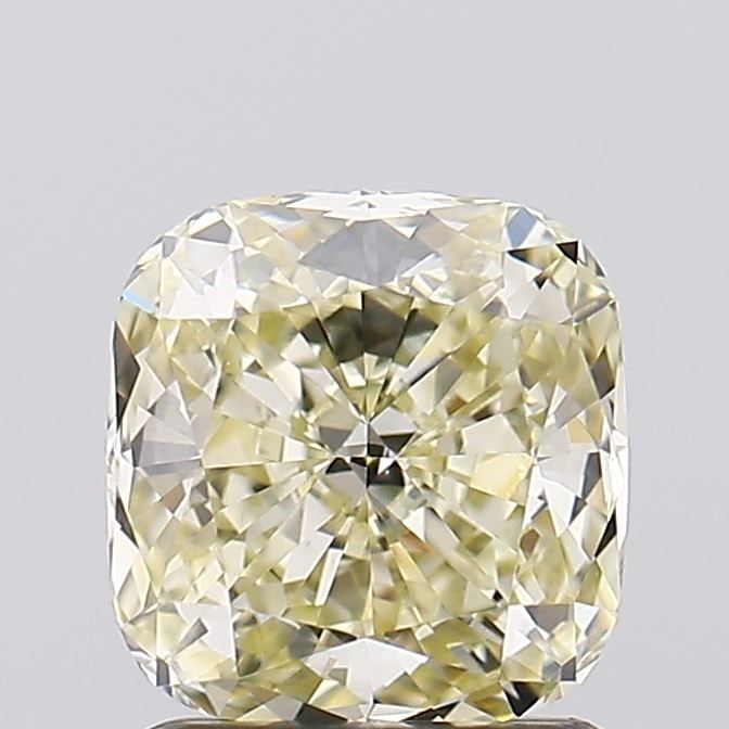 Loose Diamond - CUSHION BRILLIANT 1.25ct Fancy Yellow VS1: Loose Diamond - CUSHION BRILLIANT 1.25ct Fancy Yellow VS1 Source: This is a real non-mined Diamond that has been grown in a lab Shape: CUSHION BRILLIANT Carats: 1.25 Color: Fancy Yellow Certification:
