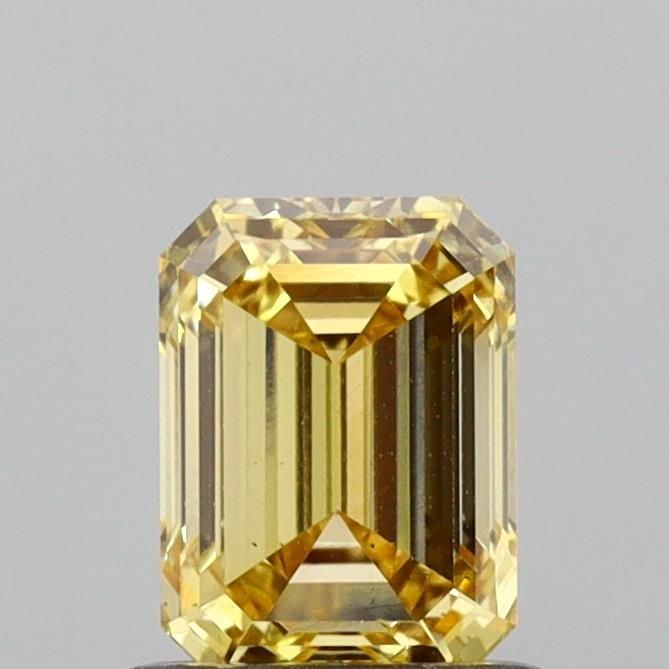 Loose Diamond - EMERALD 1.03ct Fancy Vivid Yellow VS1: Loose Diamond - EMERALD 1.03ct Fancy Vivid Yellow VS1 Source: This is a real non-mined Diamond that has been grown in a lab Shape: EMERALD Carats: 1.03 Color: Fancy Vivid Yellow Certification: NONE Vi
