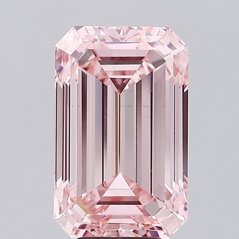 Loose Diamond - EMERALD 5.53ct Fancy Intense Pink VS1: Loose Diamond - EMERALD 5.53ct Fancy Intense Pink VS1 Source: This is a real non-mined Diamond that has been grown in a lab Shape: EMERALD Carats: 5.53 Color: Fancy Intense Pink Certification: IGI Vid
