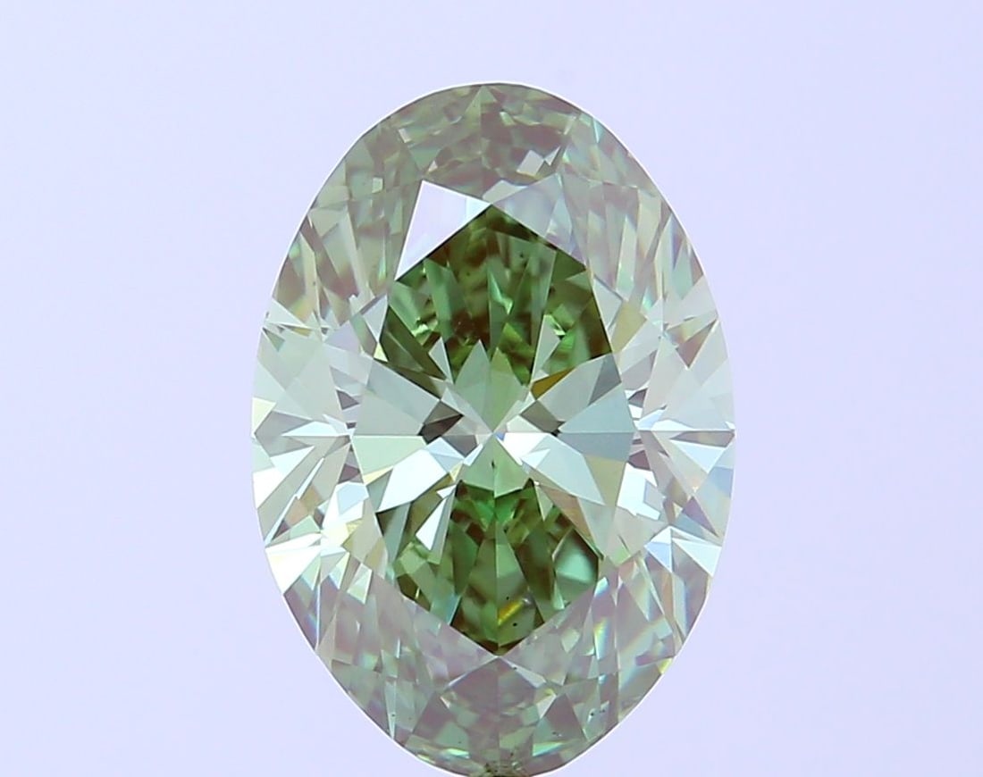 Loose Diamond - OVAL 5.2ct Fancy Vivid Green VS1: Loose Diamond - OVAL 5.2ct Fancy Vivid Green VS1 Source: This is a real non-mined Diamond that has been grown in a lab Shape: OVAL Carats: 5.2 Color: Fancy Vivid Green Certification: IGI Video: