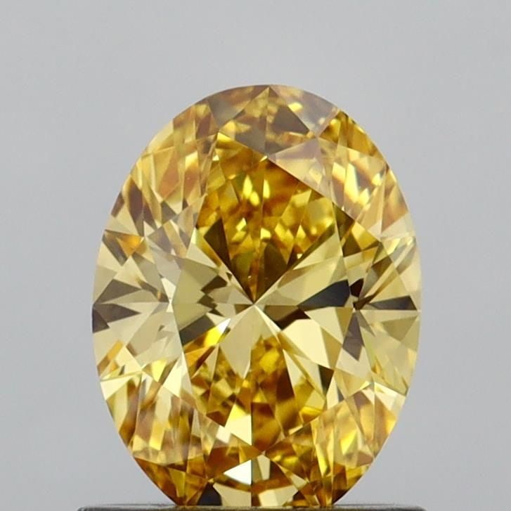Loose Diamond - OVAL 1.0ct Fancy Intense Yellow VS1: Loose Diamond - OVAL 1.0ct Fancy Intense Yellow VS1 Source: This is a real non-mined Diamond that has been grown in a lab Shape: OVAL Carats: 1.0 Color: Fancy Intense Yellow Certification: IGI Video: