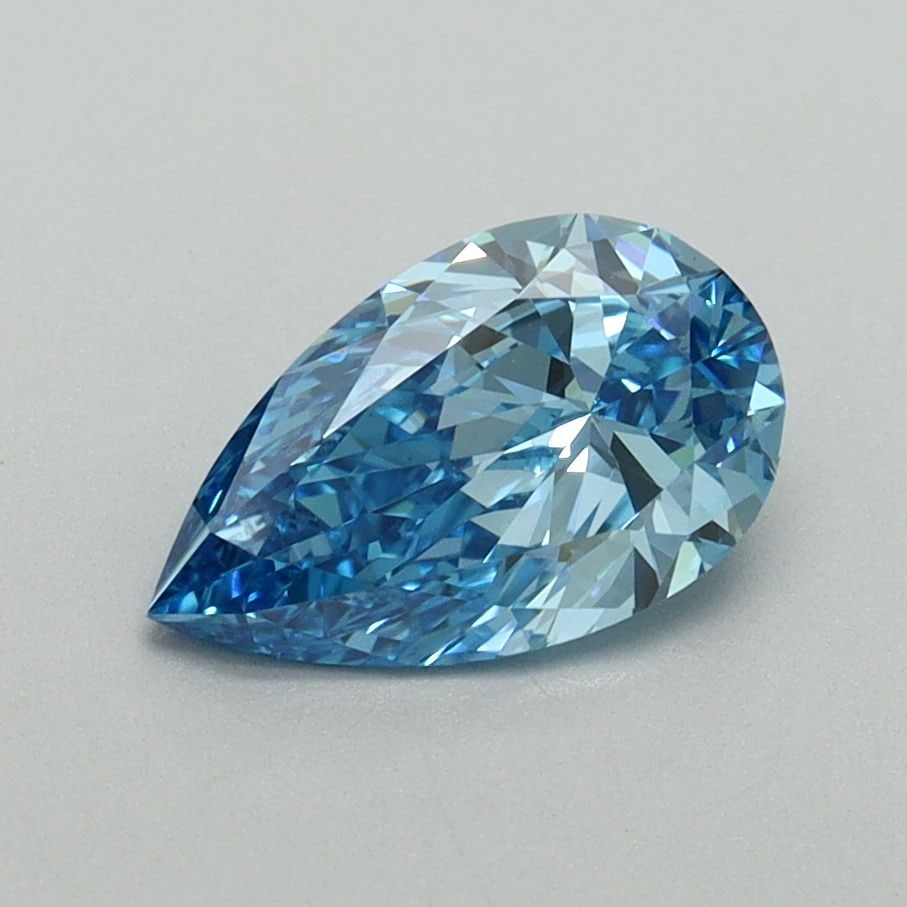 Loose Diamond - PEAR 1.02ct Fancy Vivid Blue VS1: Loose Diamond - PEAR 1.02ct Fancy Vivid Blue VS1 Source: This is a real non-mined Diamond that has been grown in a lab Shape: PEAR Carats: 1.02 Color: Fancy Vivid Blue Certification: IGI Video: