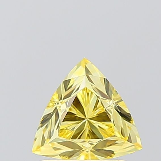 Loose Diamond - TRIANGULAR 1.0ct Fancy Intense Yellow VVS2: Loose Diamond - TRIANGULAR 1.0ct Fancy Intense Yellow VVS2 Source: This is a real non-mined Diamond that has been grown in a lab Shape: TRIANGULAR Carats: 1.0 Color: Fancy Intense Yellow Certification