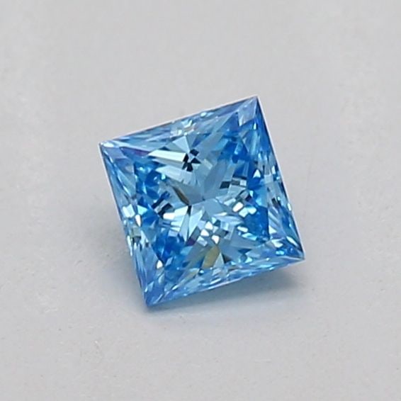 Loose Diamond - PRINCESS 0.17ct Fancy Vivid Blue VS1: Loose Diamond - PRINCESS 0.17ct Fancy Vivid Blue VS1 Source: This is a real non-mined Diamond that has been grown in a lab Shape: PRINCESS Carats: 0.17 Color: Fancy Vivid Blue Certification: IGI