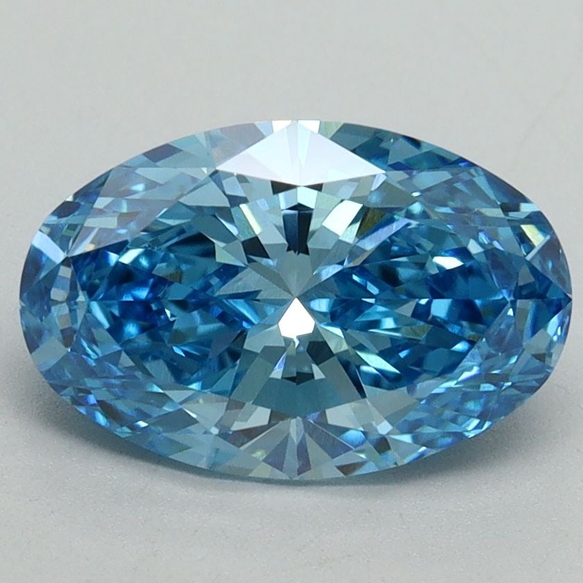 Loose Diamond - OVAL 2.04ct Fancy Vivid Blue VVS2: Loose Diamond - OVAL 2.04ct Fancy Vivid Blue VVS2 Source: This is a real non-mined Diamond that has been grown in a lab Shape: OVAL Carats: 2.04 Color: Fancy Vivid Blue Certification: IGI Video: