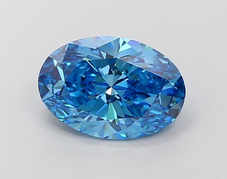 Loose Diamond - OVAL 2.51ct Fancy Vivid Blue VS1: Loose Diamond - OVAL 2.51ct Fancy Vivid Blue VS1 Source: This is a real non-mined Diamond that has been grown in a lab Shape: OVAL Carats: 2.51 Color: Fancy Vivid Blue Certification: IGI Video: