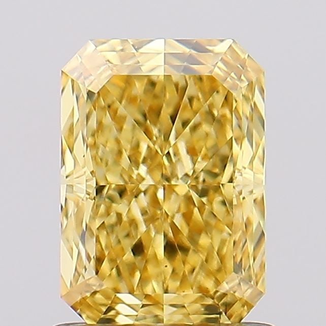 Loose Diamond - RADIANT 1.21ct Fancy Vivid Yellow VS1: Loose Diamond - RADIANT 1.21ct Fancy Vivid Yellow VS1 Source: This is a real non-mined Diamond that has been grown in a lab Shape: RADIANT Carats: 1.21 Color: Fancy Vivid Yellow Certification: IGI Vid