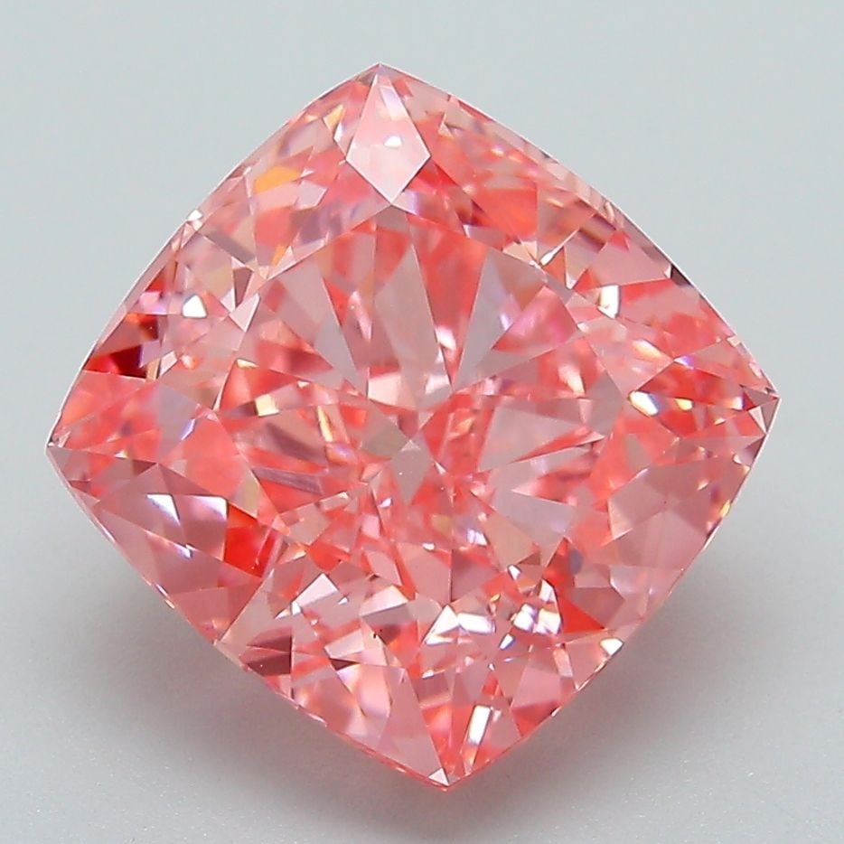 Loose Diamond - CUSHION MODIFIED 5.05ct Fancy Vivid Pink VS1: Loose Diamond - CUSHION MODIFIED 5.05ct Fancy Vivid Pink VS1 Source: This is a real non-mined Diamond that has been grown in a lab Shape: CUSHION MODIFIED Carats: 5.05 Color: Fancy Vivid Pink Certific