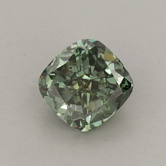 Loose Diamond - CUSHION MODIFIED 0.6ct Fancy Vivid Green VS1: Loose Diamond - CUSHION MODIFIED 0.6ct Fancy Vivid Green VS1 Source: This is a real non-mined Diamond that has been grown in a lab Shape: CUSHION MODIFIED Carats: 0.6 Color: Fancy Vivid Green Certific