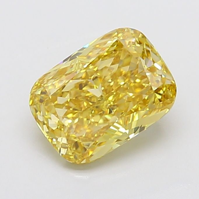 Loose Diamond - CUSHION MODIFIED 4.02ct Fancy Intense Yellow VVS2: Loose Diamond - CUSHION MODIFIED 4.02ct Fancy Intense Yellow VVS2 Source: This is a real non-mined Diamond that has been grown in a lab Shape: CUSHION MODIFIED Carats: 4.02 Color: Fancy Intense Yellow