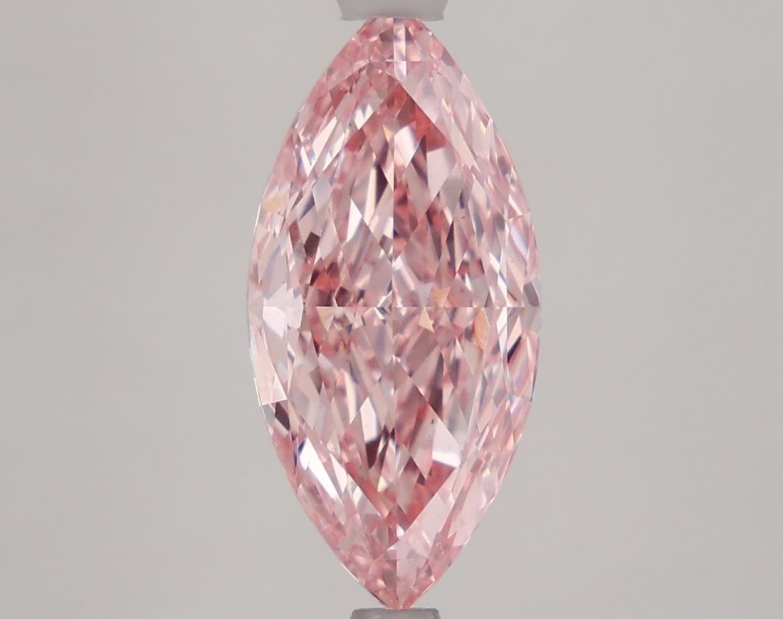 Loose Diamond - MARQUISE 2.79ct Fancy Vivid Pink VS1: Loose Diamond - MARQUISE 2.79ct Fancy Vivid Pink VS1 Source: This is a real non-mined Diamond that has been grown in a lab Shape: MARQUISE Carats: 2.79 Color: Fancy Vivid Pink Certification: IGI Video