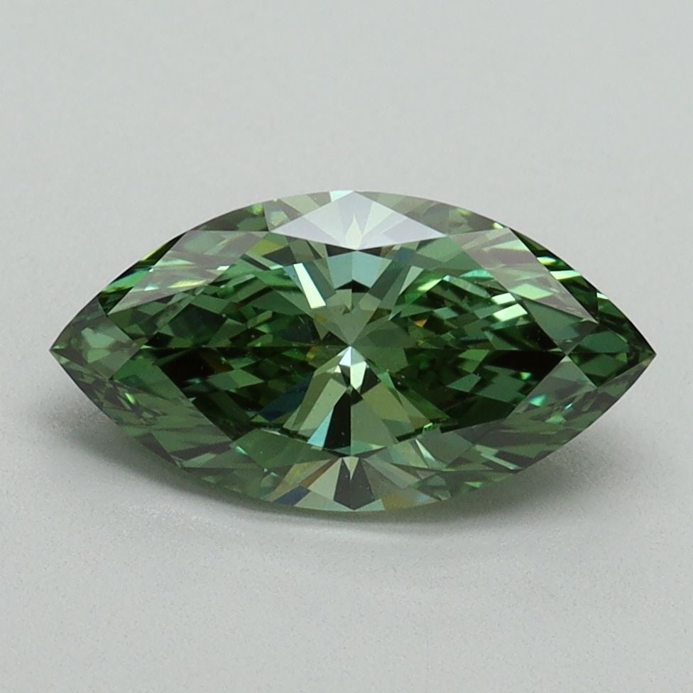 Loose Diamond - MARQUISE 1.5ct Fancy Vivid Green VS1: Loose Diamond - MARQUISE 1.5ct Fancy Vivid Green VS1 Source: This is a real non-mined Diamond that has been grown in a lab Shape: MARQUISE Carats: 1.5 Color: Fancy Vivid Green Certification: IGI Video