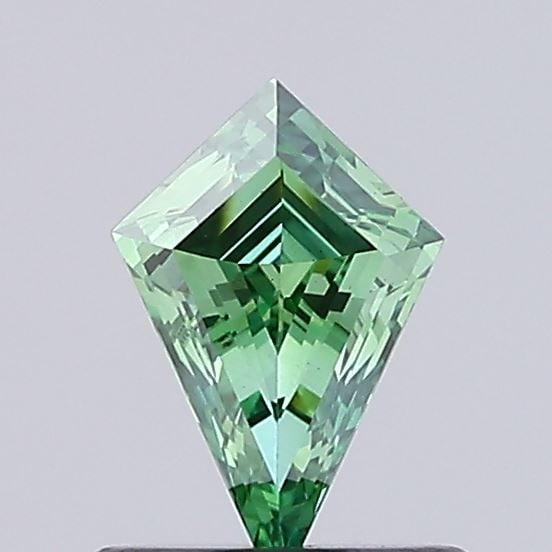 Loose Diamond - KITE 0.53ct Fancy Vivid Green VS1: Loose Diamond - KITE 0.53ct Fancy Vivid Green VS1 Source: This is a real non-mined Diamond that has been grown in a lab Shape: KITE Carats: 0.53 Color: Fancy Vivid Green Certification: IGI Video: