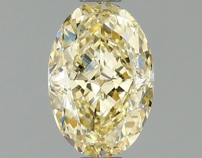 Loose Diamond - OVAL 1.08ct Fancy Intense Yellow VS1: Loose Diamond - OVAL 1.08ct Fancy Intense Yellow VS1 Source: This is a real non-mined Diamond that has been grown in a lab Shape: OVAL Carats: 1.08 Color: Fancy Intense Yellow Certification: IGI Video