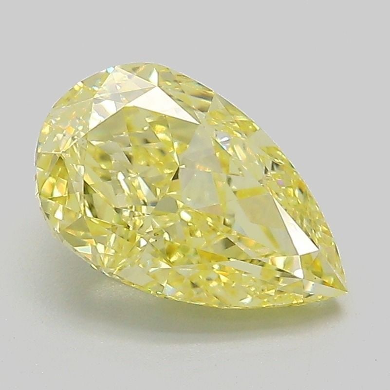 Loose Diamond - PEAR 2.02ct Fancy Intense Yellow VS1: Loose Diamond - PEAR 2.02ct Fancy Intense Yellow VS1 Source: This is a real non-mined Diamond that has been grown in a lab Shape: PEAR Carats: 2.02 Color: Fancy Intense Yellow Certification: IGI Video
