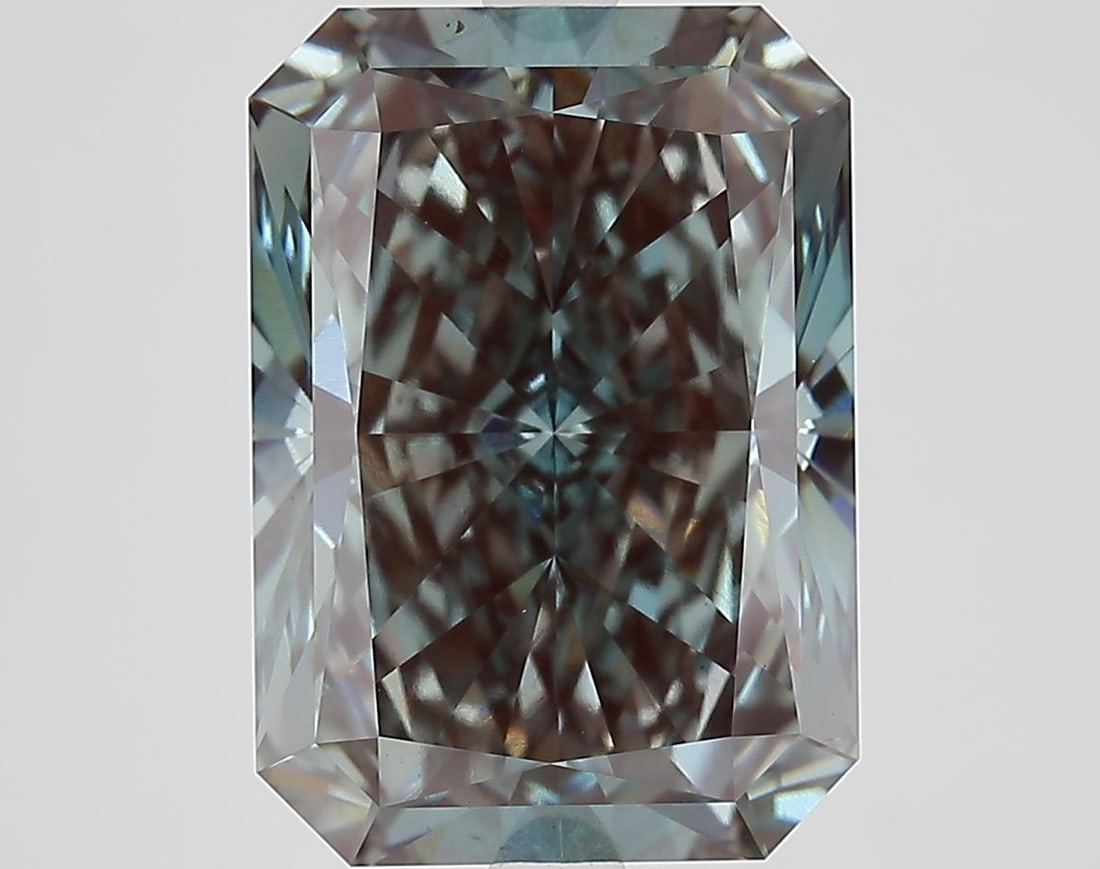 Loose Diamond - RADIANT 7.03ct Fancy Intense Blueish Green VS1: Loose Diamond - RADIANT 7.03ct Fancy Intense Blueish Green VS1 Source: This is a real non-mined Diamond that has been grown in a lab Shape: RADIANT Carats: 7.03 Color: Fancy Intense Blueish Green Cert