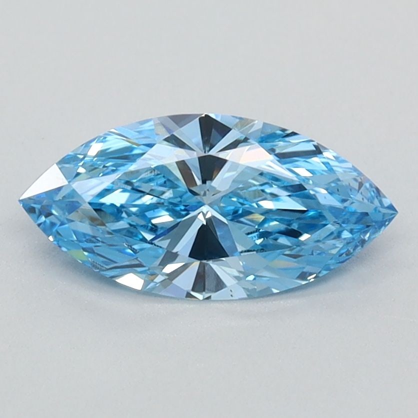 Loose Diamond - MARQUISE 0.71ct Fancy Vivid Blue VS1: Loose Diamond - MARQUISE 0.71ct Fancy Vivid Blue VS1 Source: This is a real non-mined Diamond that has been grown in a lab Shape: MARQUISE Carats: 0.71 Color: Fancy Vivid Blue Certification: IGI Video