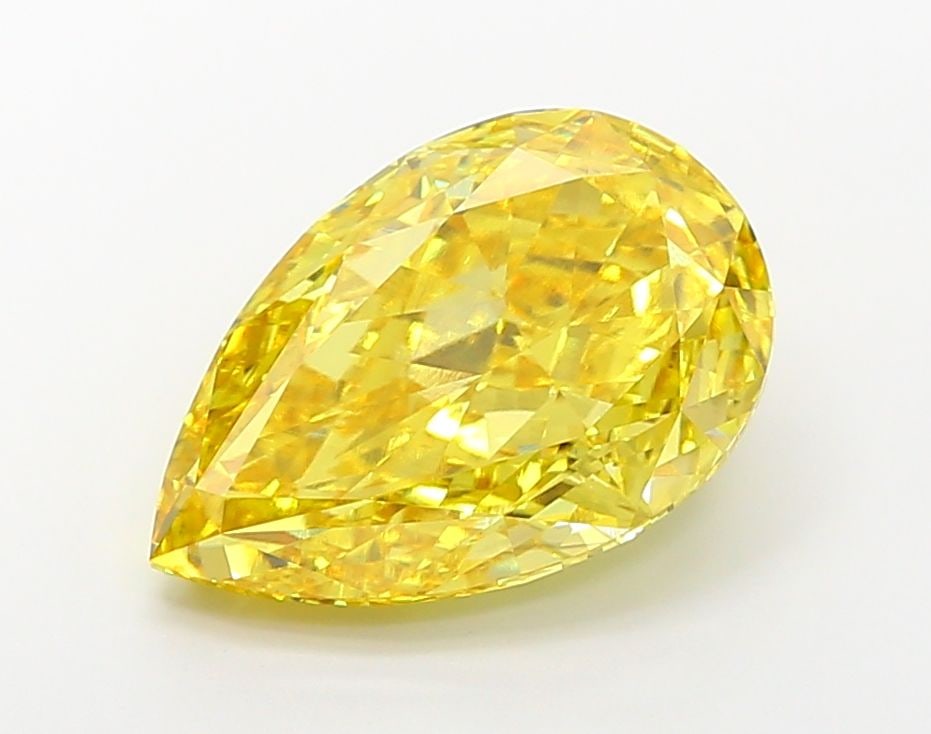 Loose Diamond - PEAR 10.86ct Fancy Vivid Yellow VS1: Loose Diamond - PEAR 10.86ct Fancy Vivid Yellow VS1 Source: This is a real non-mined Diamond that has been grown in a lab Shape: PEAR Carats: 10.86 Color: Fancy Vivid Yellow Certification: IGI Video: