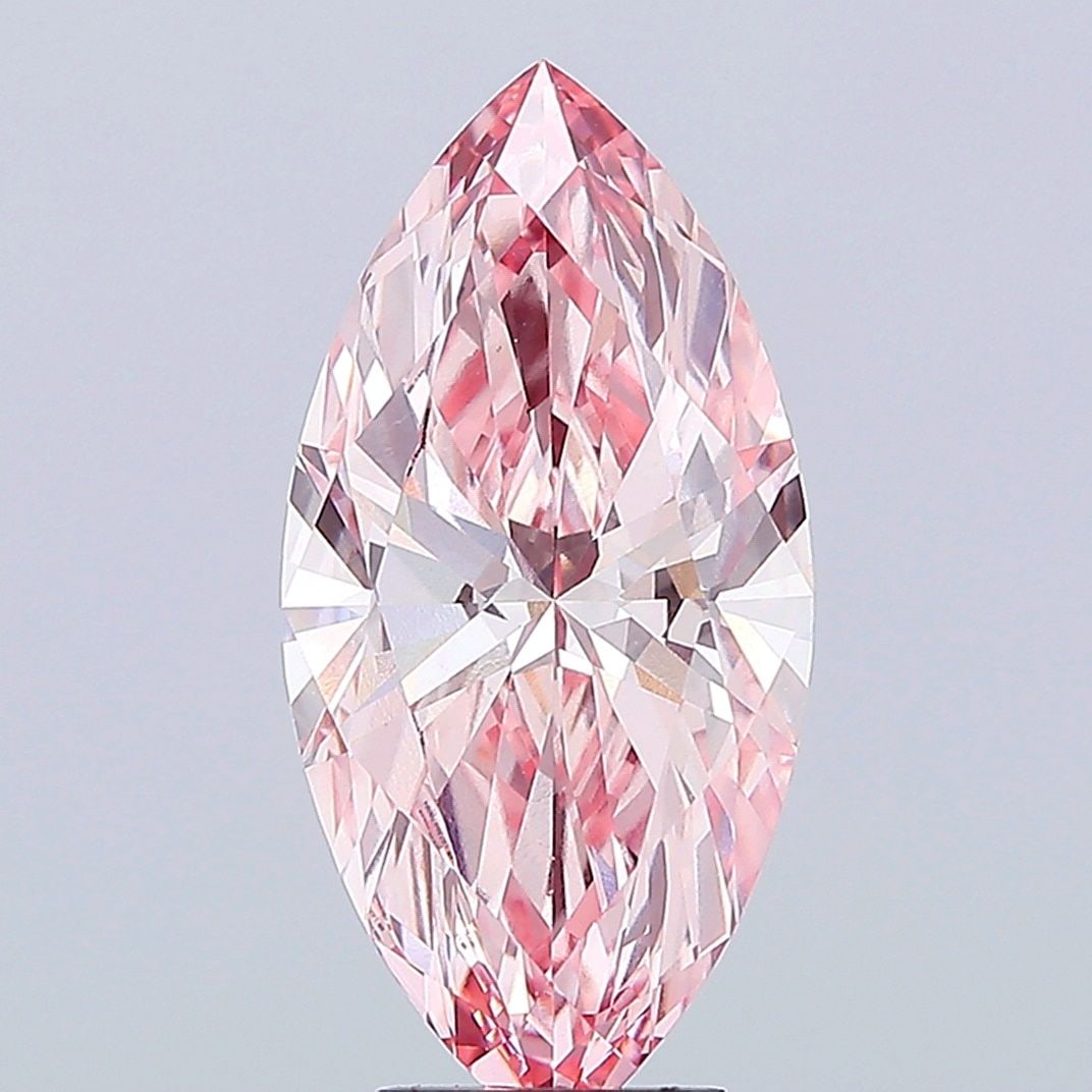 Loose Diamond - MARQUISE 5.02ct Fancy Vivid Pink VS1: Loose Diamond - MARQUISE 5.02ct Fancy Vivid Pink VS1 Source: This is a real non-mined Diamond that has been grown in a lab Shape: MARQUISE Carats: 5.02 Color: Fancy Vivid Pink Certification: IGI Video