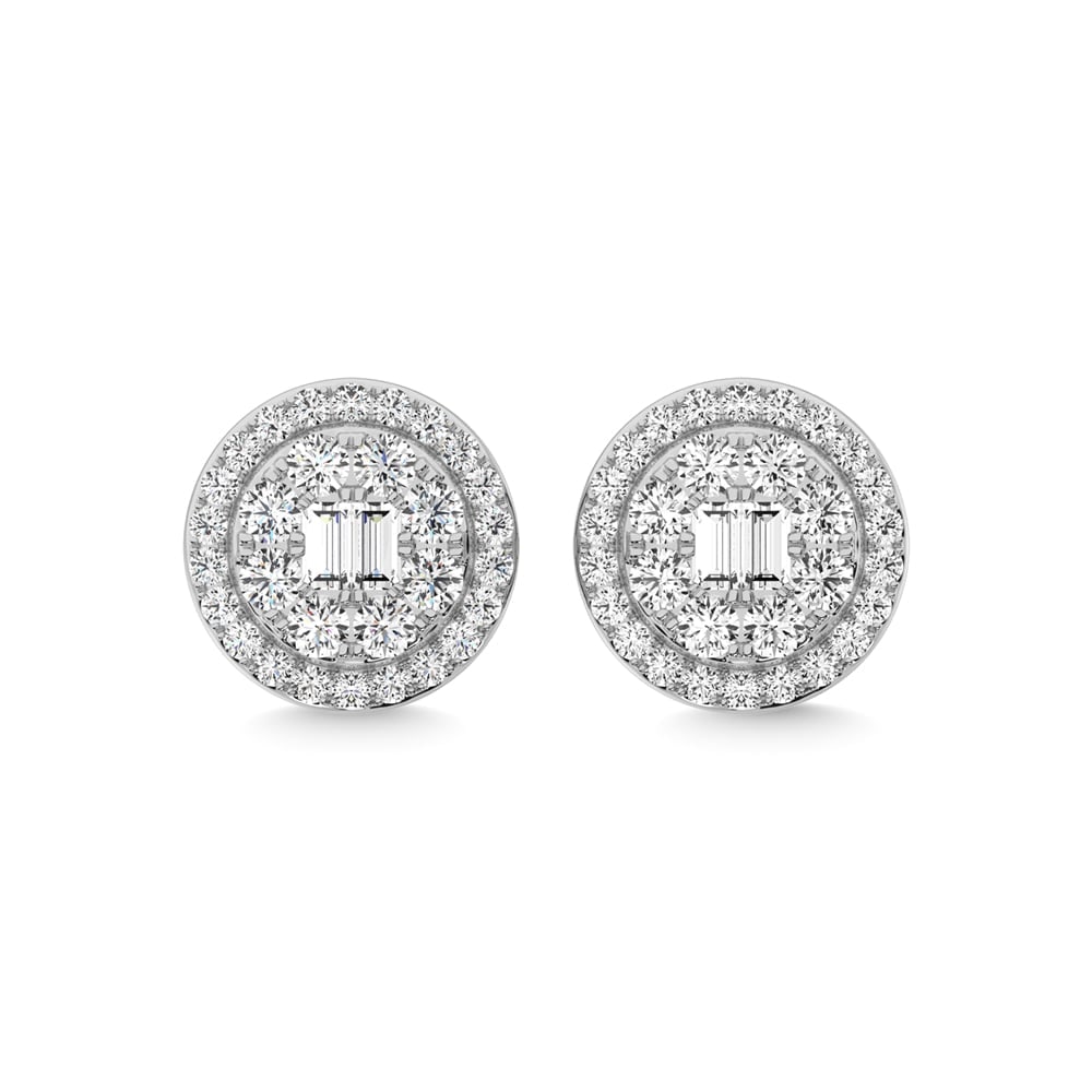 14K White Gold Diamond 7/8 Ct.Tw. Fashion Earrings: 14K White Gold Diamond 7/8 Ct.Tw. Fashion Earrings 14k White Gold Stone Color: G-h Stone Clarity: I1 This item may take 2-5 weeks for shipping. The Diamond Depot Guarantee: All items in this auction a