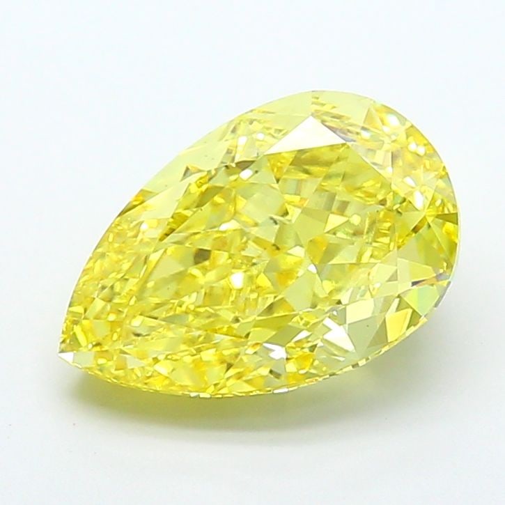 Loose Diamond - PEAR 7.02ct Fancy Vivid Yellow VS1: Loose Diamond - PEAR 7.02ct Fancy Vivid Yellow VS1 Source: This is a real non-mined Diamond that has been grown in a lab Shape: PEAR Carats: 7.02 Color: Fancy Vivid Yellow Certification: IGI Video: