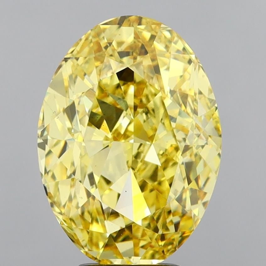 Loose Diamond - OVAL 8.02ct Fancy Vivid Yellow VS1: Loose Diamond - OVAL 8.02ct Fancy Vivid Yellow VS1 Source: This is a real non-mined Diamond that has been grown in a lab Shape: OVAL Carats: 8.02 Color: Fancy Vivid Yellow Certification: IGI Video:
