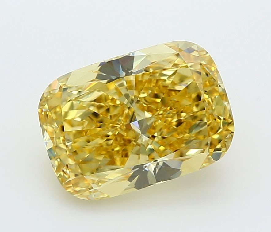 Loose Diamond - CUSHION MODIFIED 3.5ct Fancy Vivid Yellow VS1: Loose Diamond - CUSHION MODIFIED 3.5ct Fancy Vivid Yellow VS1 Source: This is a real non-mined Diamond that has been grown in a lab Shape: CUSHION MODIFIED Carats: 3.5 Color: Fancy Vivid Yellow Certif