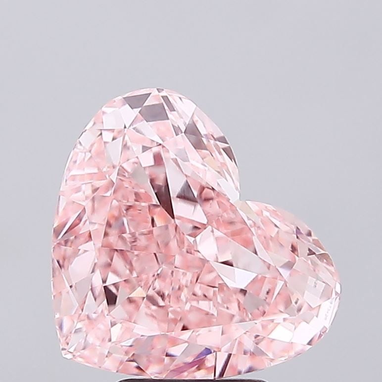 Loose Diamond - HEART 5.02ct Fancy Vivid Pink VS1: Loose Diamond - HEART 5.02ct Fancy Vivid Pink VS1 Source: This is a real non-mined Diamond that has been grown in a lab Shape: HEART Carats: 5.02 Color: Fancy Vivid Pink Certification: IGI Video: