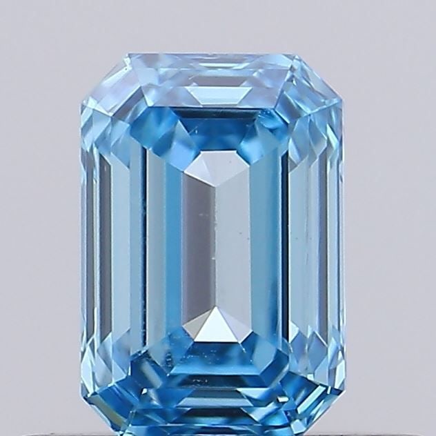 Loose Diamond - EMERALD 0.4ct Fancy Vivid Blue VVS2: Loose Diamond - EMERALD 0.4ct Fancy Vivid Blue VVS2 Source: This is a real non-mined Diamond that has been grown in a lab Shape: EMERALD Carats: 0.4 Color: Fancy Vivid Blue Certification: NONE Video: