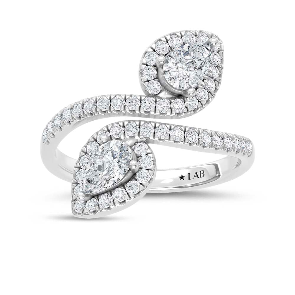 14K White Gold Lab Grown Diamond 1 Ct.Tw. Fashion Ring: 14K White Gold Lab Grown Diamond 1 Ct.Tw. Fashion Ring This elegant 14K White Gold fashion ring features lab grown diamonds totaling 1 Ct.Tw., offering a polished silhouette with luminous sparkle. 14k