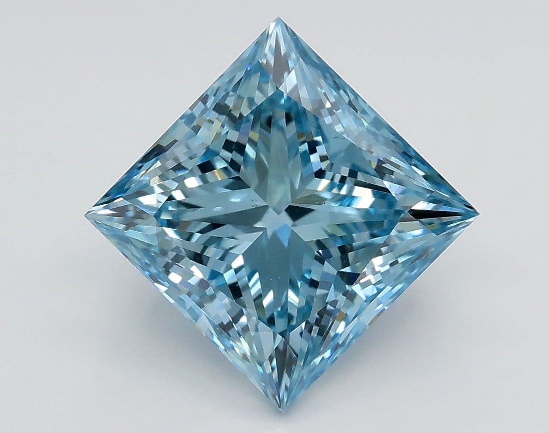 Loose Diamond - PRINCESS 3.01ct Fancy Vivid Blue VS2: Loose Diamond - PRINCESS 3.01ct Fancy Vivid Blue VS2 Source: This is a real non-mined Diamond that has been grown in a lab Shape: PRINCESS Carats: 3.01 Color: Fancy Vivid Blue Certification: IGI Video