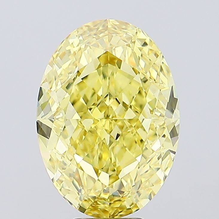 Loose Diamond - OVAL 10.01ct Fancy Intense Yellow VS1: Loose Diamond - OVAL 10.01ct Fancy Intense Yellow VS1 Source: This is a real non-mined Diamond that has been grown in a lab Shape: OVAL Carats: 10.01 Color: Fancy Intense Yellow Certification: IGI Vid