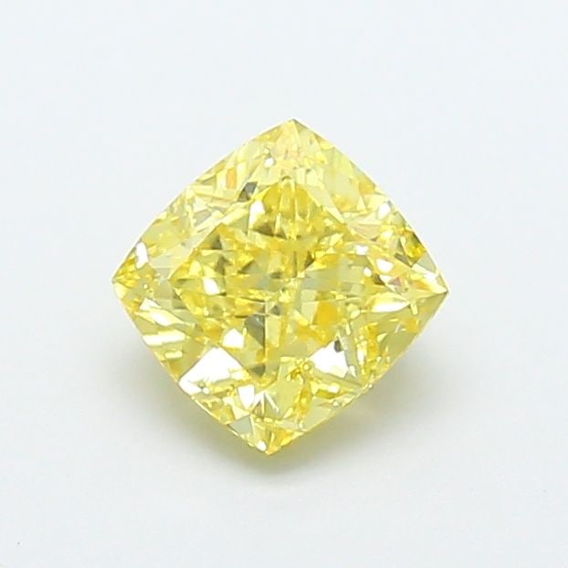 Loose Diamond - CUSHION MODIFIED 1.29ct Fancy Intense Yellow VVS2: Loose Diamond - CUSHION MODIFIED 1.29ct Fancy Intense Yellow VVS2 Source: This is a real non-mined Diamond that has been grown in a lab Shape: CUSHION MODIFIED Carats: 1.29 Color: Fancy Intense Yellow