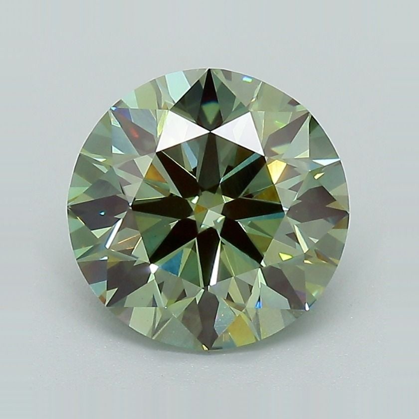 Ideal Loose Diamond - ROUND 3.04ct Fancy Vivid Green VS1: Ideal Loose Diamond - ROUND 3.04ct Fancy Vivid Green VS1 Source: This is a real non-mined Diamond that has been grown in a lab Shape: ROUND Carats: 3.04 Color: Fancy Vivid Green Certification: IGI Vid