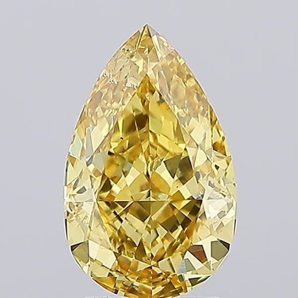 Loose Diamond - PEAR 3.21ct Fancy Vivid Yellow VS2: Loose Diamond - PEAR 3.21ct Fancy Vivid Yellow VS2 Source: This is a real non-mined Diamond that has been grown in a lab Shape: PEAR Carats: 3.21 Color: Fancy Vivid Yellow Certification: IGI Video: