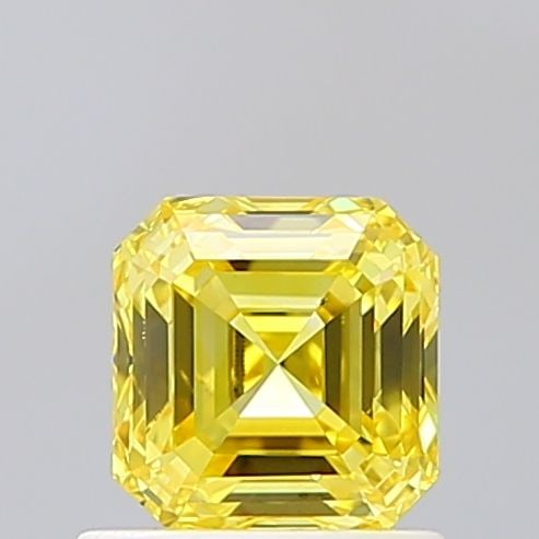 Loose Diamond - SQUARE EMERALD 1.01ct Fancy Vivid Yellow VS2: Loose Diamond - SQUARE EMERALD 1.01ct Fancy Vivid Yellow VS2 Source: This is a real non-mined Diamond that has been grown in a lab Shape: SQUARE EMERALD Carats: 1.01 Color: Fancy Vivid Yellow Certific