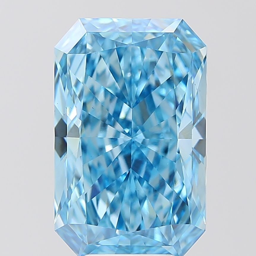 Loose Diamond - RADIANT 7.09ct Fancy Vivid Blue VS1: Loose Diamond - RADIANT 7.09ct Fancy Vivid Blue VS1 Source: This is a real non-mined Diamond that has been grown in a lab Shape: RADIANT Carats: 7.09 Color: Fancy Vivid Blue Certification: IGI Video:
