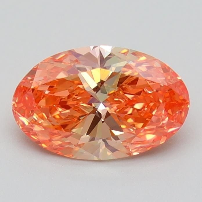 Loose Diamond - OVAL 1.12ct Fancy Vivid Orange Pink VVS1: Loose Diamond - OVAL 1.12ct Fancy Vivid Orange Pink VVS1 Source: This is a real non-mined Diamond that has been grown in a lab Shape: OVAL Carats: 1.12 Color: Fancy Vivid Orange Pink Certification: IG