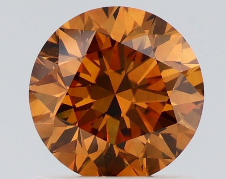 Loose Diamond - ROUND 1.04ct Fancy Deep Brownish Yellowish Orange VS1: Loose Diamond - ROUND 1.04ct Fancy Deep Brownish Yellowish Orange VS1 Source: Natural Shape: ROUND Carats: 1.04 Color: Fancy Deep Brownish Yellowish Orange Certification: GIA Video: