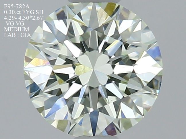 Loose Diamond - ROUND 0.3ct Faint Yellow Green SI1: Loose Diamond - ROUND 0.3ct Faint Yellow Green SI1 Source: Natural Shape: ROUND Carats: 0.3 Color: Faint Yellow Green Certification: GIA Video: